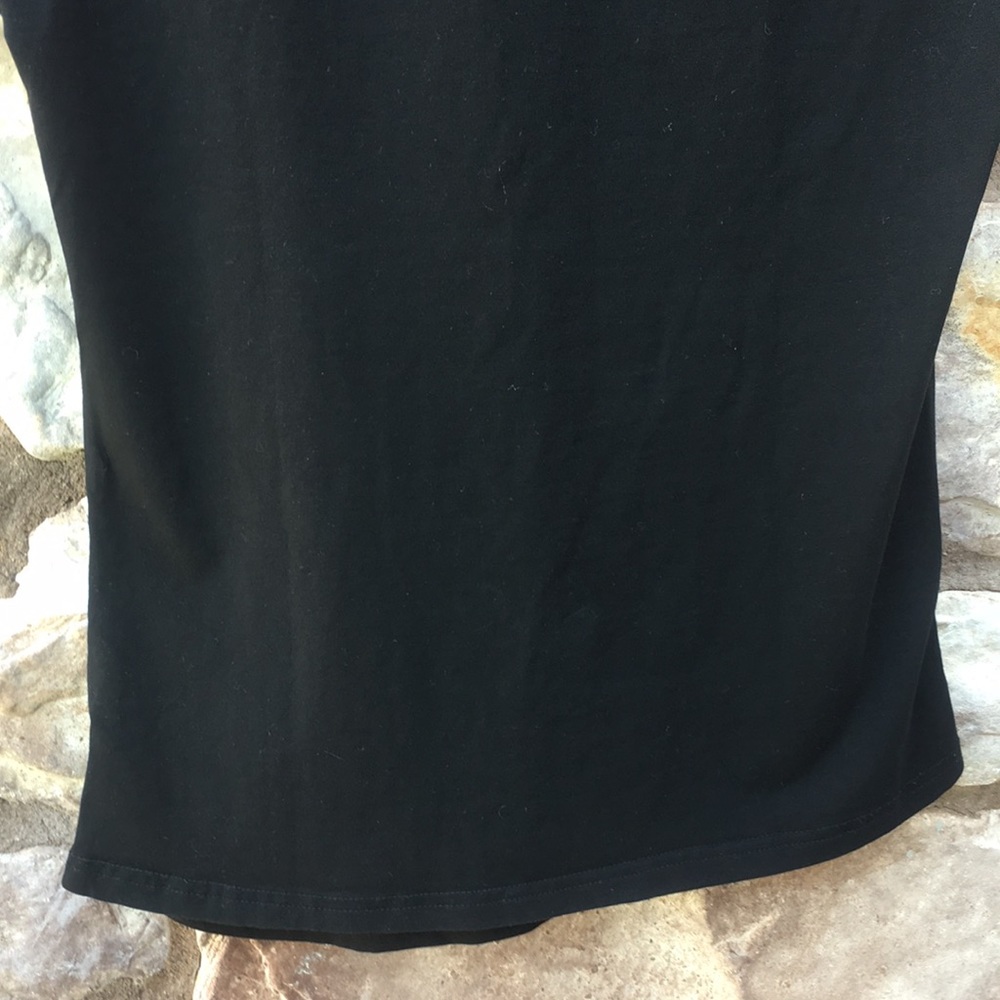 Anna Sui Short Sleeve Orange Flower Black T-shirt size Small Medium - Picture 9 of 10